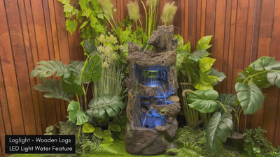 Loglight - Wooden Logs LED Light Water Feature