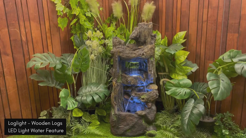 Loglight - Wooden Logs LED Light Water Feature