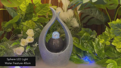 Sphere LED Light Water Feature 40cm