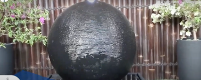Ketamb - Balinese Concrete Luna Ball Water Feature - Large