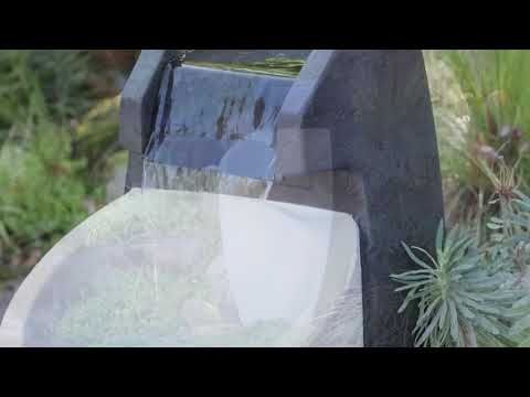 Load video: Running Aegea Modern Two Tone Cascade Urn Water Fountain