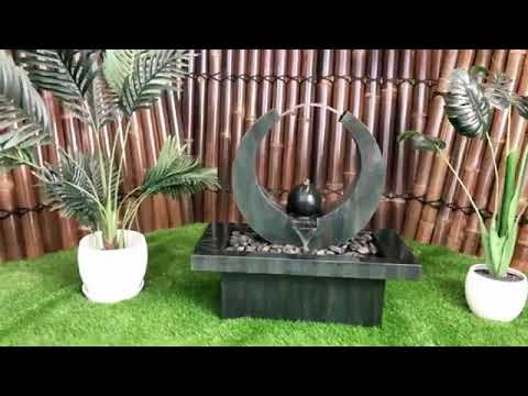 SongFlow - Sphere Curve Ball LED Light Bubbling Water Feature