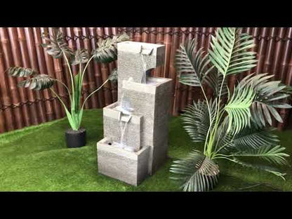 Nook - Tiered Modern Wall LED Light Water Feature