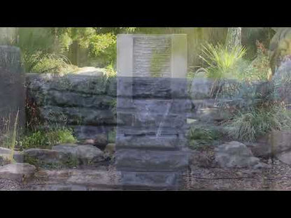 Zhara Modern Stone Look Spout Wall Water Fountain in Outdoors