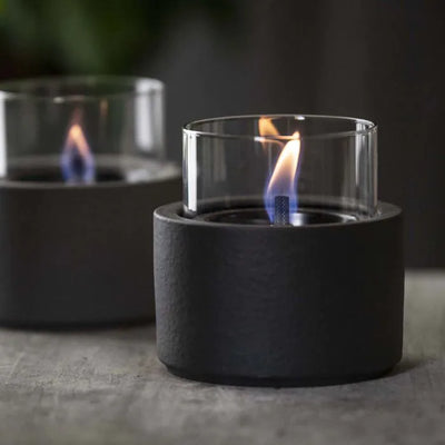 Tenderflame Lilly Lotus 12 Black MgO Ceramic Tabletop Fireplace