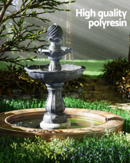 "Lakeside"- Cascading Solar 3 Tier Bird Bath Water Feature