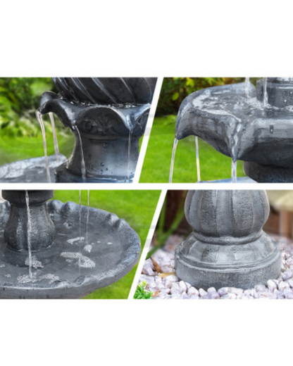 "Lakeside"- Cascading Solar 3 Tier Bird Bath Water Feature
