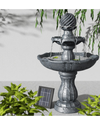 "Lakeside"- Cascading Solar 3 Tier Bird Bath Water Feature